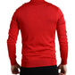 Elegant Silk Turtleneck Sweater in Red