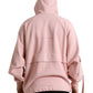 Elegant Pink Pullover Sweater with Hood
