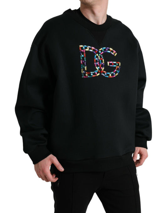 Elegant Crew Neck Logo Sweater