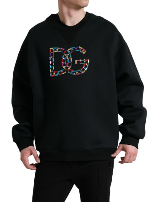 Elegant Crew Neck Logo Sweater
