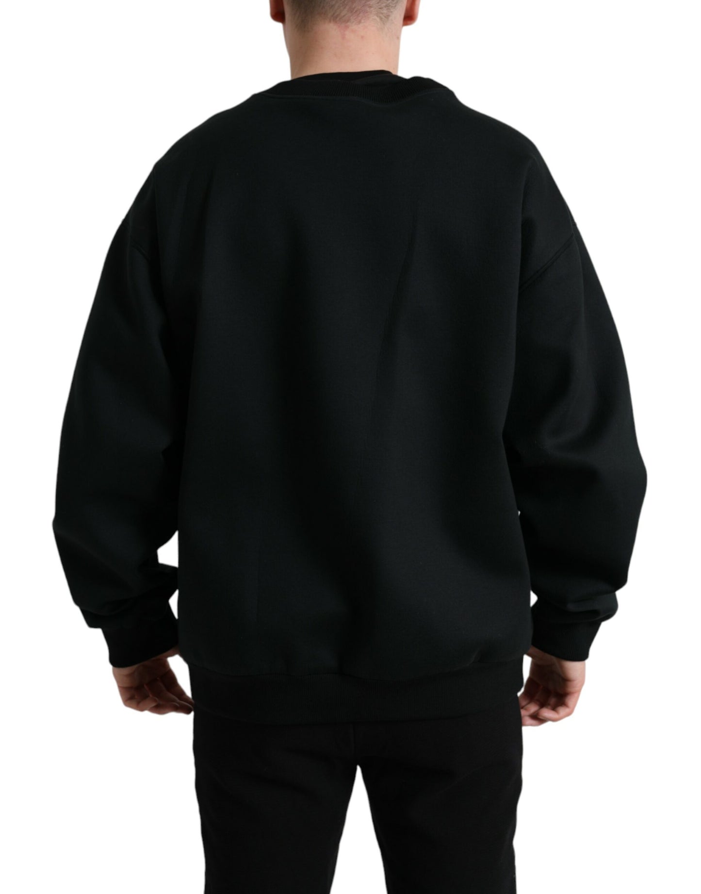 Elegant Crew Neck Logo Sweater