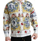Elegant Majolica Pattern Polo Long Sleeve Shirt