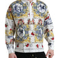 Elegant Majolica Pattern Polo Long Sleeve Shirt