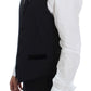 Elegant Black Wool Formal Dress Vest