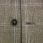 Elegant Brown Checkered Wool Dress Vest
