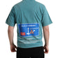 Chic Blue Milano Motive Cotton Tee