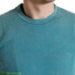 Chic Blue Milano Motive Cotton Tee