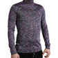 Elegant Turtleneck Pullover Sweater in Blue Purple
