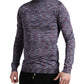 Elegant Turtleneck Pullover Sweater in Blue Purple