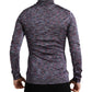 Elegant Turtleneck Pullover Sweater in Blue Purple