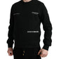 Elegant Crewneck Black Pullover Sweater