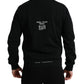Elegant Crewneck Black Pullover Sweater
