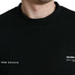 Elegant Crewneck Black Pullover Sweater