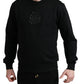 Elegant Black Cotton Pullover Sweater