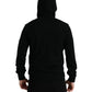 Elegant Black Cashmere Hooded Sweater