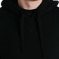 Elegant Black Cashmere Hooded Sweater