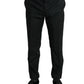 Black and White Striped Skinny Dress Pants