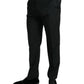 Black and White Striped Skinny Dress Pants