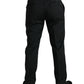 Black and White Striped Skinny Dress Pants