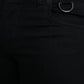 Elegant Black Cotton Skinny Jeans