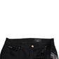 Elegant Black Cotton Skinny Jeans