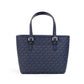 Jet Set Navy PVC Leather XS Carryall Top Zip Tote Bag Purse