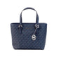 Jet Set Navy PVC Leather XS Carryall Top Zip Tote Bag Purse