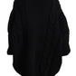 Elegant Black Wool-Cashmere Cardigan