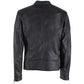 Sleek Eco-Leather Zip Jacket in Black