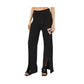 Chic Black Cotton Tracksuit Trousers