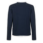 Elegant Long Sleeve Cotton Sweater with Contrast Edges