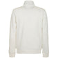 Elegant White Turtleneck Sweater with Zip Closure