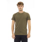 Green Cotton Men T-Shirt