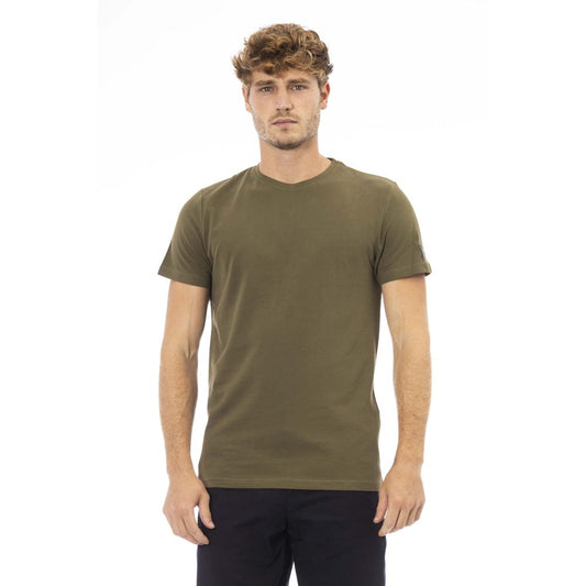 Green Cotton Men T-Shirt