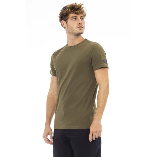 Green Cotton Men T-Shirt