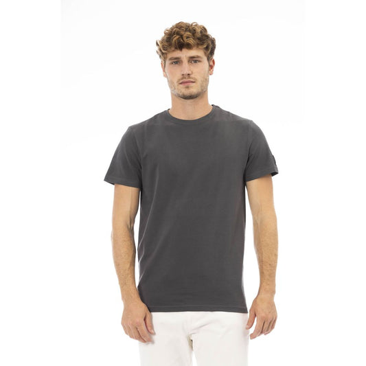 Gray Cotton Men T-Shirt