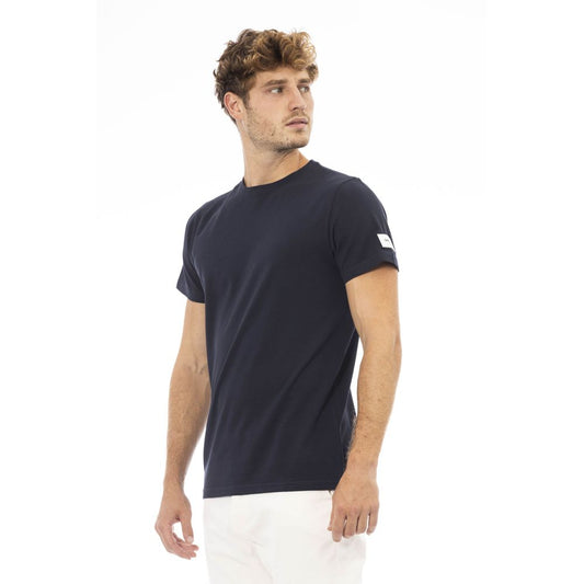 Blue Cotton Men T-Shirt