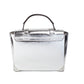 Manhattan Medium Silver Leather Top Handle Satchel Bag