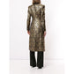 Golden Floral Jacquard Silk-Lapel Coat