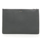 Elegant Black Leather Clutch with Embossed Design