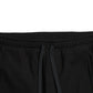 Elegant Black Cotton Blend Jogger Pants