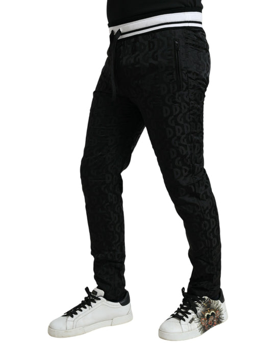 Elegant Striped Nylon Joggers