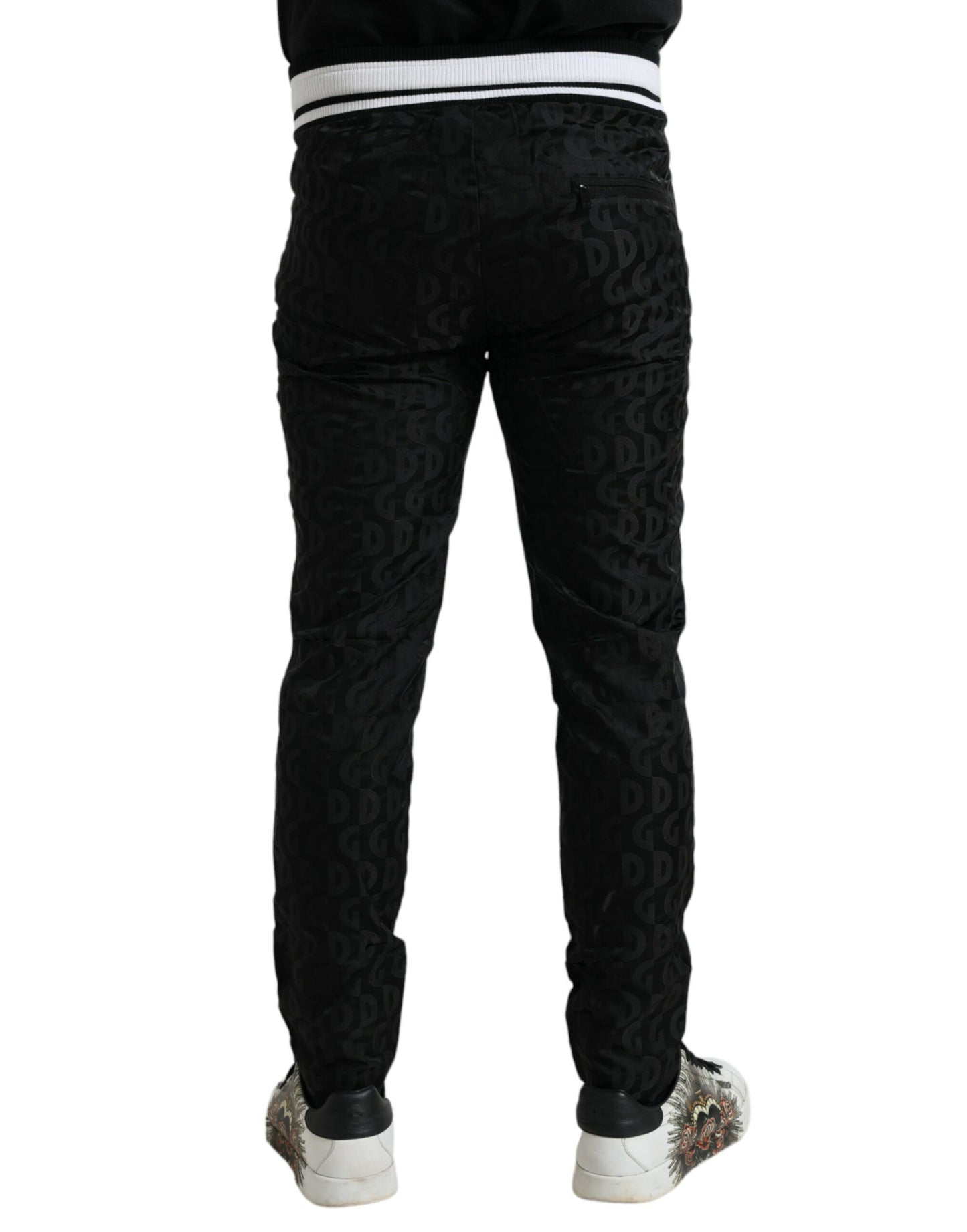 Elegant Striped Nylon Joggers