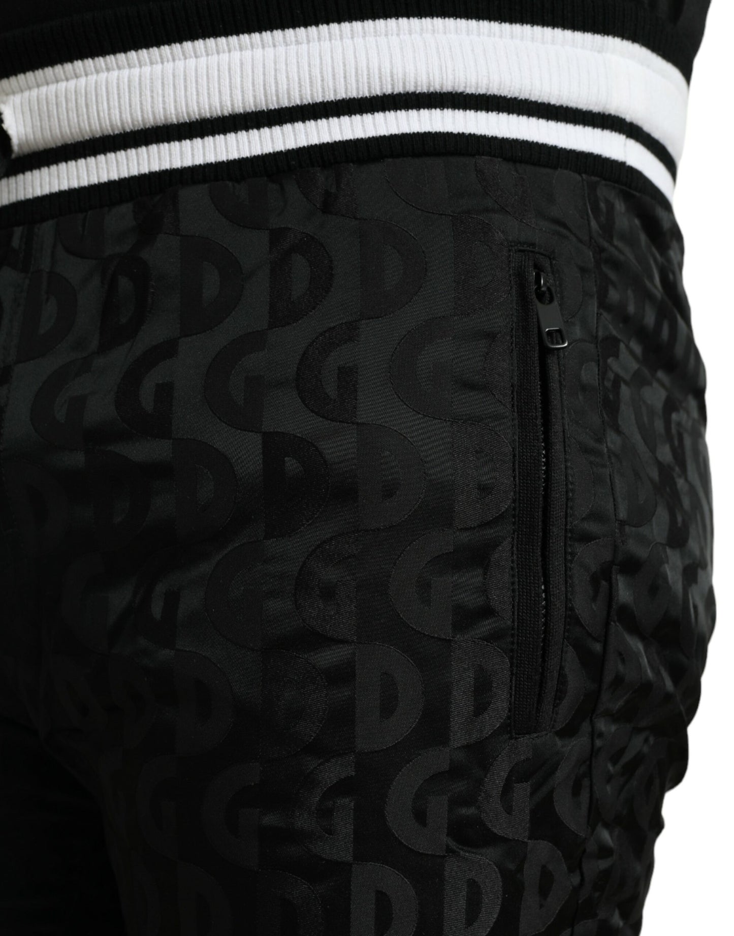 Elegant Striped Nylon Joggers