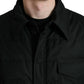 Elegant Black Quilted Down Jacket