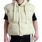 Sunny Yellow Nylon Puffer Hooded Jacket