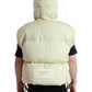 Sunny Yellow Nylon Puffer Hooded Jacket