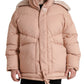 Chic Coral Hooded Puffer Jacket