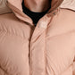 Chic Coral Hooded Puffer Jacket