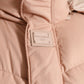 Chic Coral Hooded Puffer Jacket